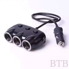 China Cargador de coche 5V 3A con encendedor de cigarrillos 3 en 1 con conector USB proveedor