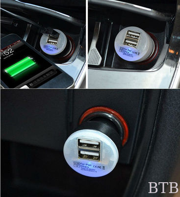 1A y 2.1A Cargador USB para automóviles proveedor