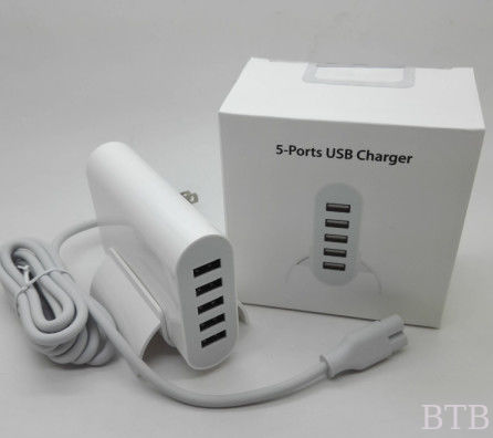 Adaptador 5USB de color blanco proveedor