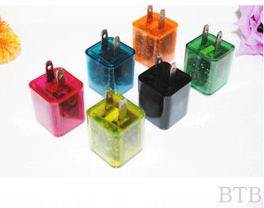 Cargador de luz transparencia caja mini cargador conector USB indicador LED 5V1A 5V 2.1A proveedor