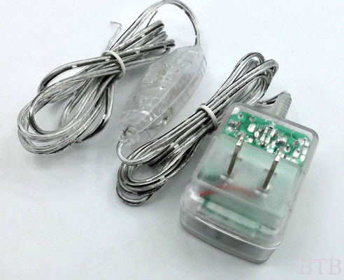 Adaptador de transparencia 12V 1A 24V 0.5A 5V 1A 5v 2a caja de luz con interruptor 304 en el cable de CC proveedor