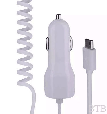 2016 último modelo 12 ~ 24V 5v-2.1A cargador de automóvil de metal con cable para cargador de automóviles iPhone proveedor