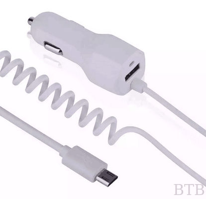 2016 último modelo 12 ~ 24V 5v-2.1A cargador de automóvil de metal con cable para cargador de automóviles iPhone proveedor