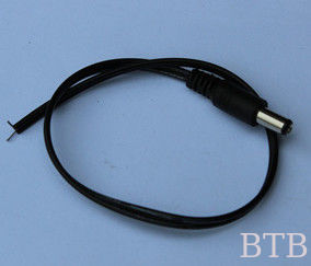 Cable de computadora portátil de corriente continua 12V Cordo de adaptador de alimentación de corriente continua con 5.5 * 2.5MM Flat Black Red Wire proveedor