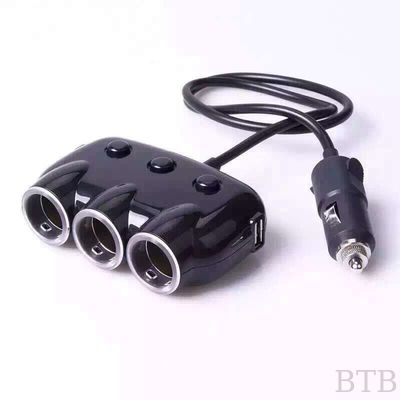 Cargador de coche 5V 3A con encendedor de cigarrillos 3 en 1 con conector USB proveedor