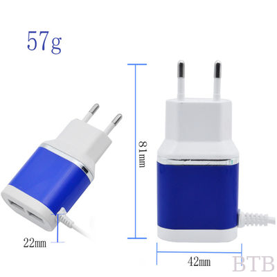 Cargador rápido de pared 2 puertos USB cargador de pared adaptador de viaje 5V 3.1A cargador móvil proveedor