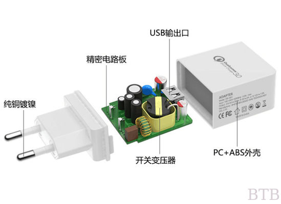 Cargador de viaje USB Cargador rápido 3.0 Cargador de pared 18W Qualcomm 3.0 Adaptador de alimentación USB proveedor