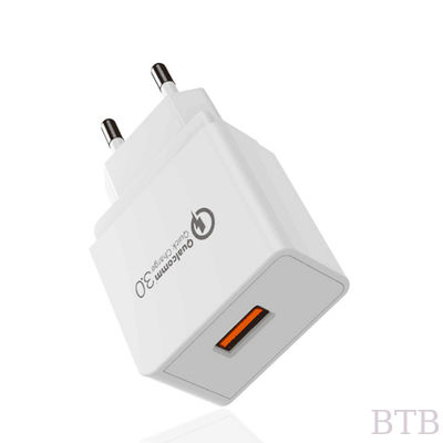 Cargador de viaje USB Cargador rápido 3.0 Cargador de pared 18W Qualcomm 3.0 Adaptador de alimentación USB proveedor
